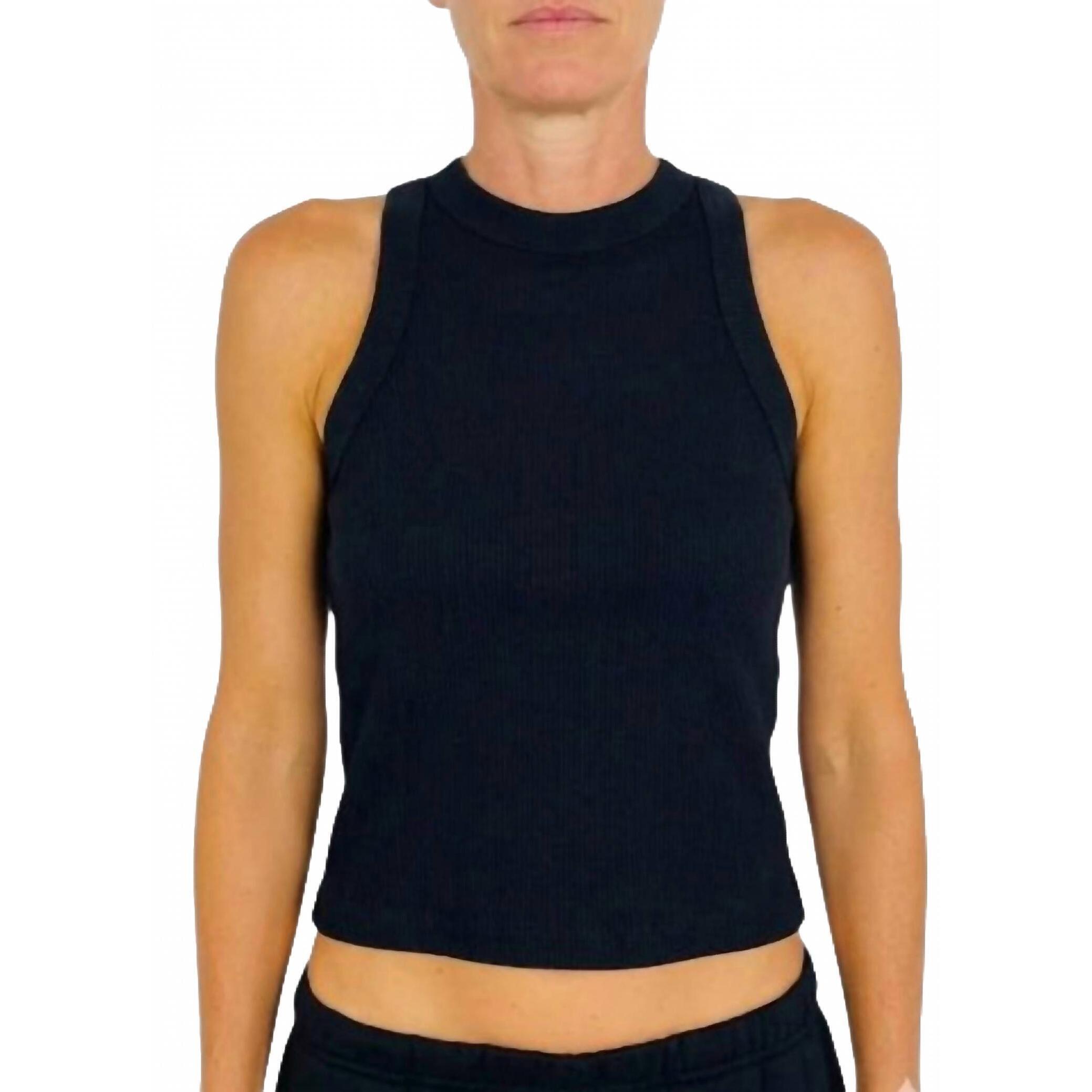 New Meraki Gretchen Ribbed Tank Top In Black